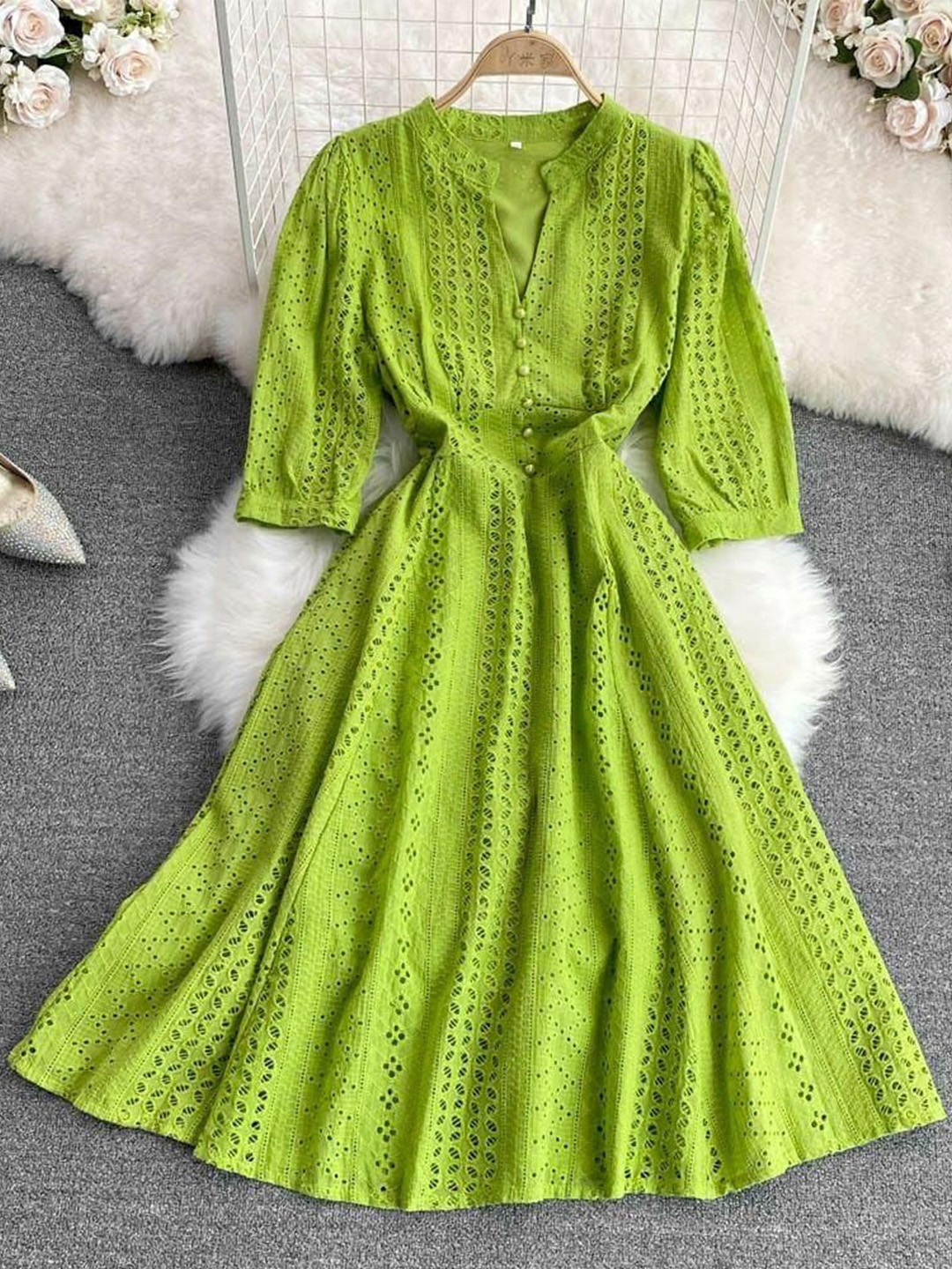 Miss Mosa By Akanksha  Green Eloise Summer Dress