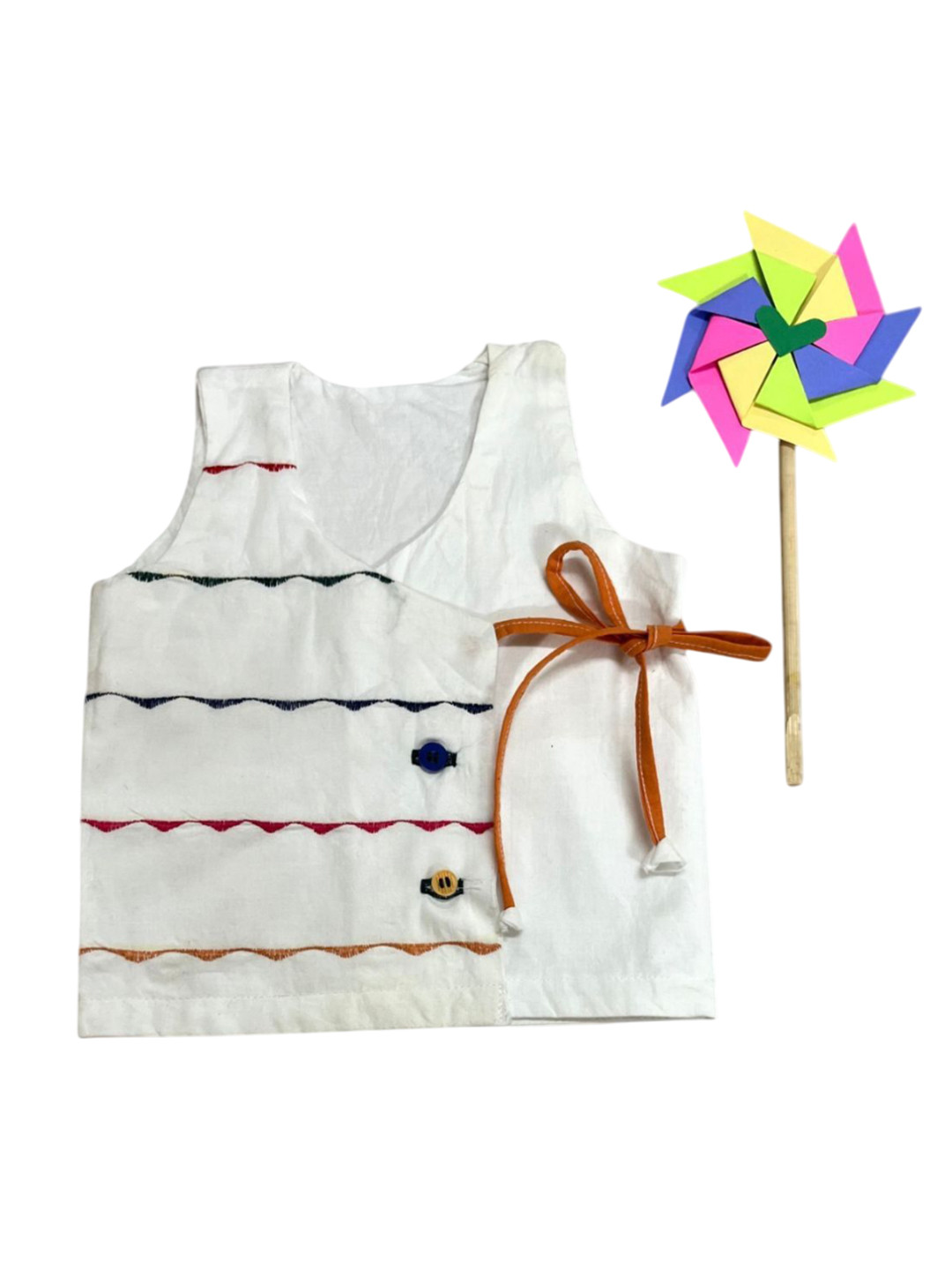 BAESD BAESD Infants Kids Embroidered Cotton Muslin Jhablas