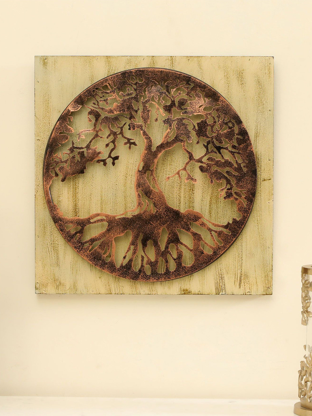 vedas Tree, W-Oni Metal Matte Hanging Hall Wall Hangings-17In