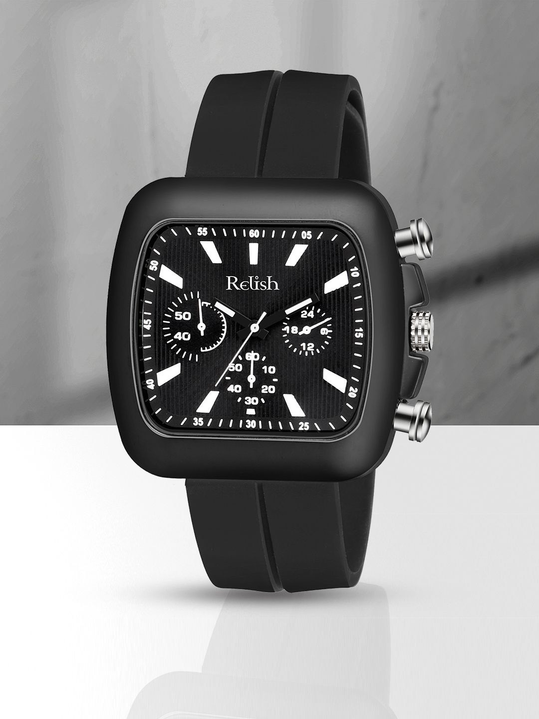 Relish Men Square Dial & Straps Analogue Watch RE-NW2013
