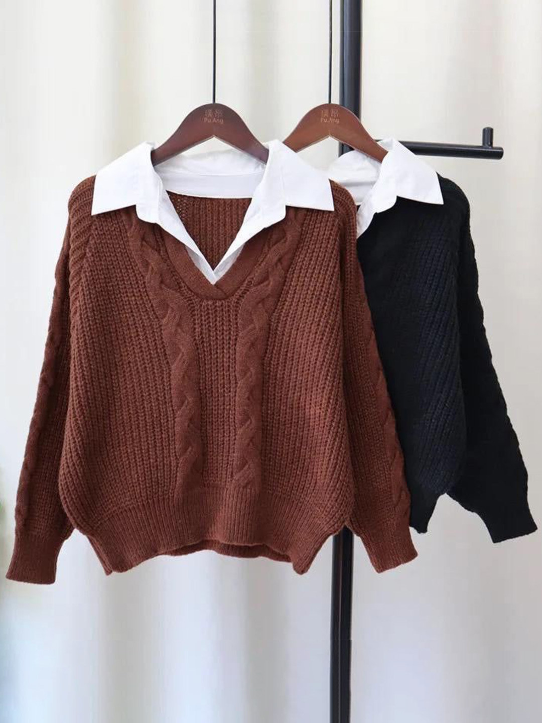 Miss Mosa By Akanksha  Women Cable Knit Pullover