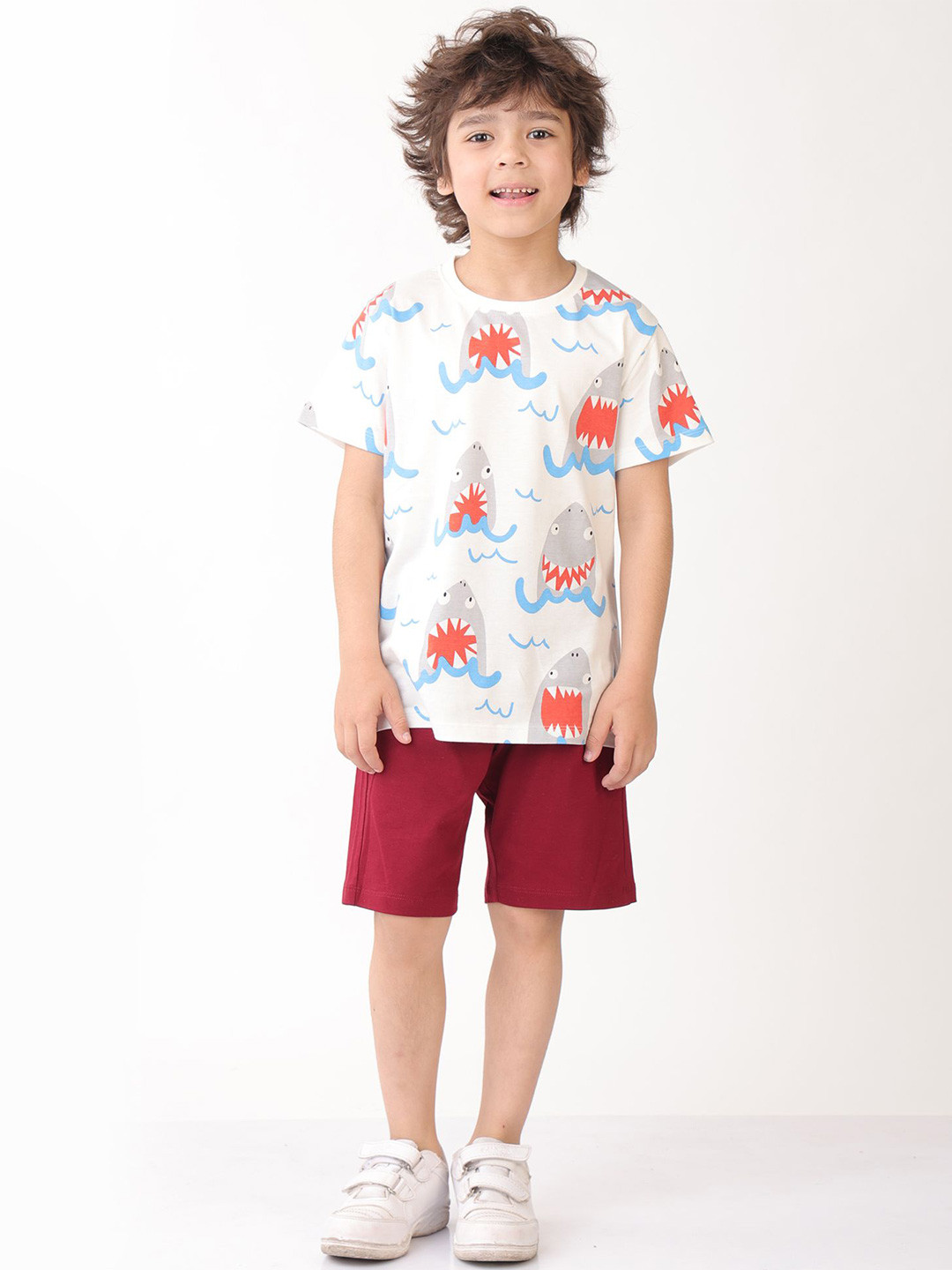 Anthrilo kids Boys Printed T-Shirt & Short Clothing Set