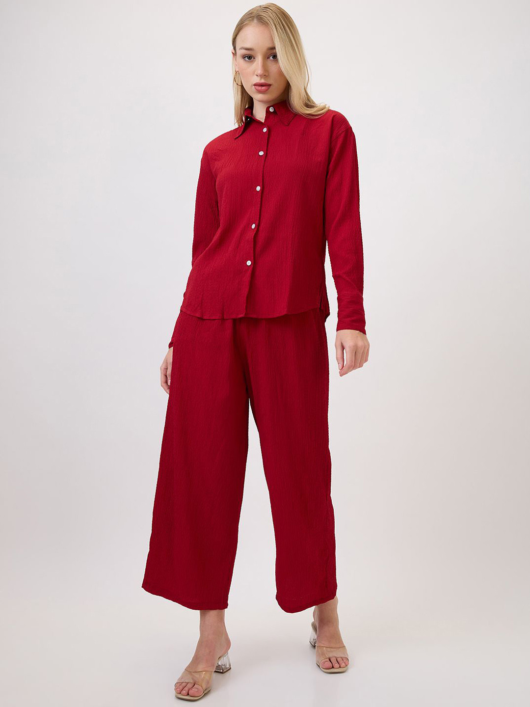 Amarasha Delta Grow Chex Long Sleeves Shirt With Trouser