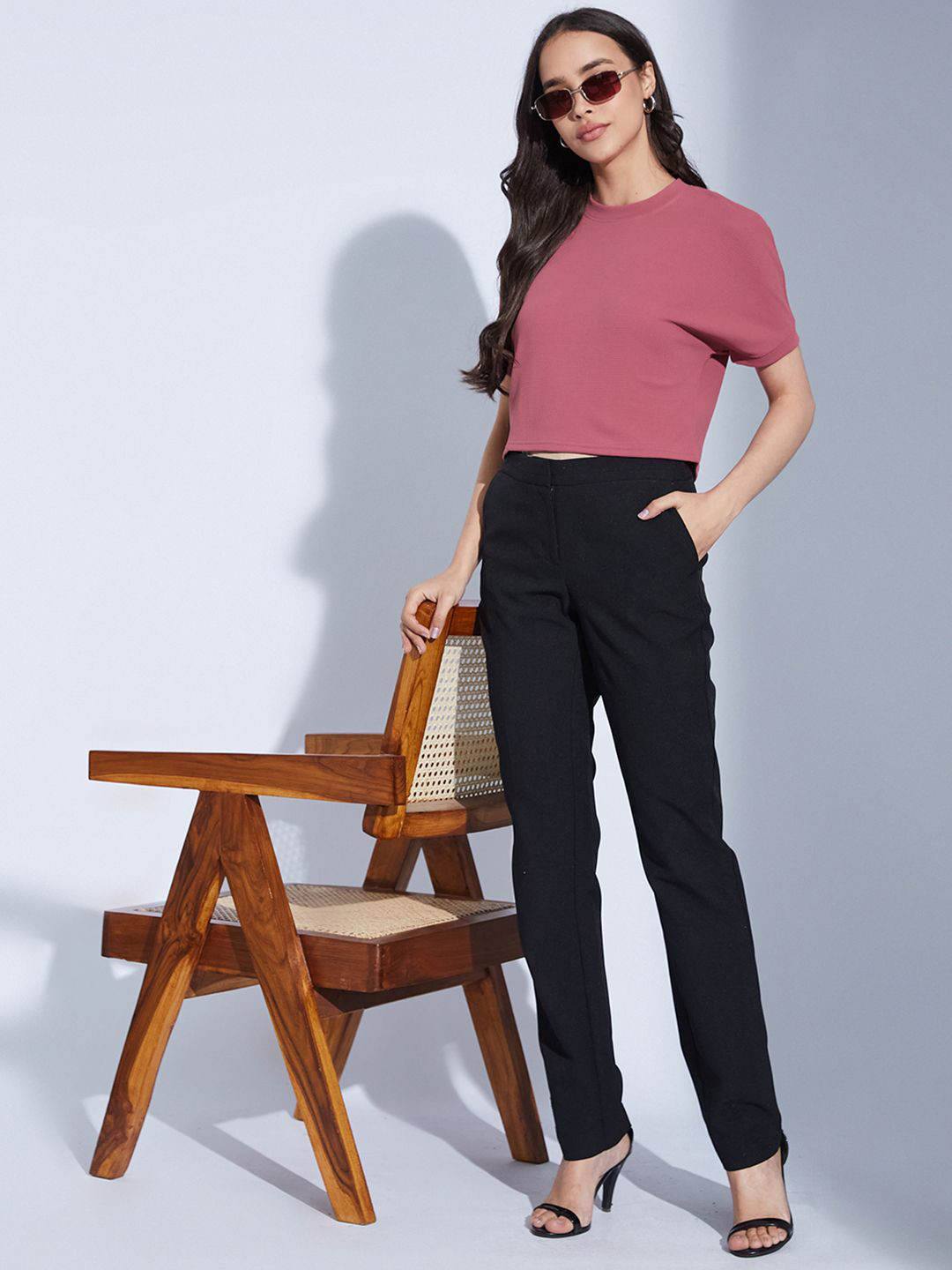 Selvia Women Round Neck Boxy Top