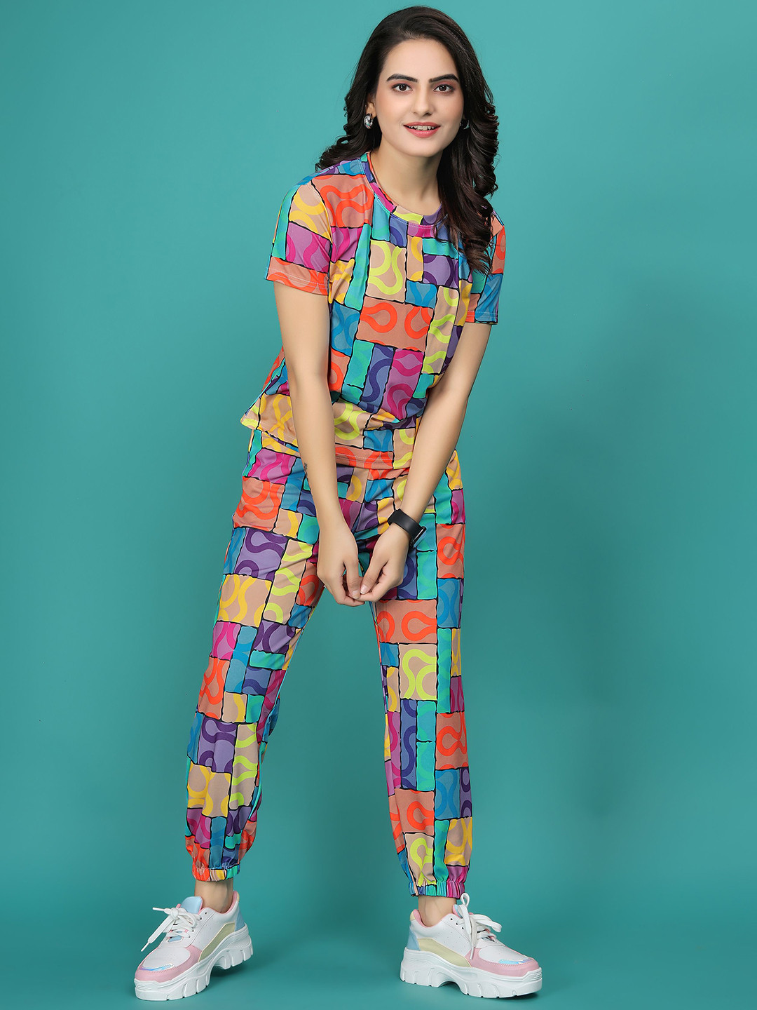JK Creation Printed Round Neck T-Shirt With Jogger