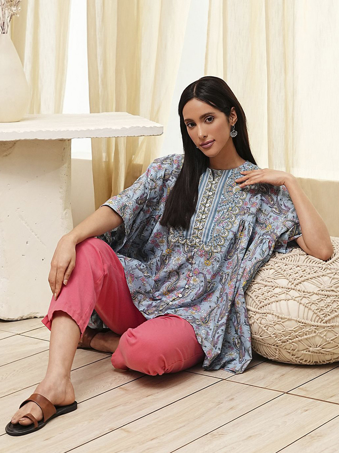 Biba Women Ethnic Motifs Printed Pure Cotton Kurti