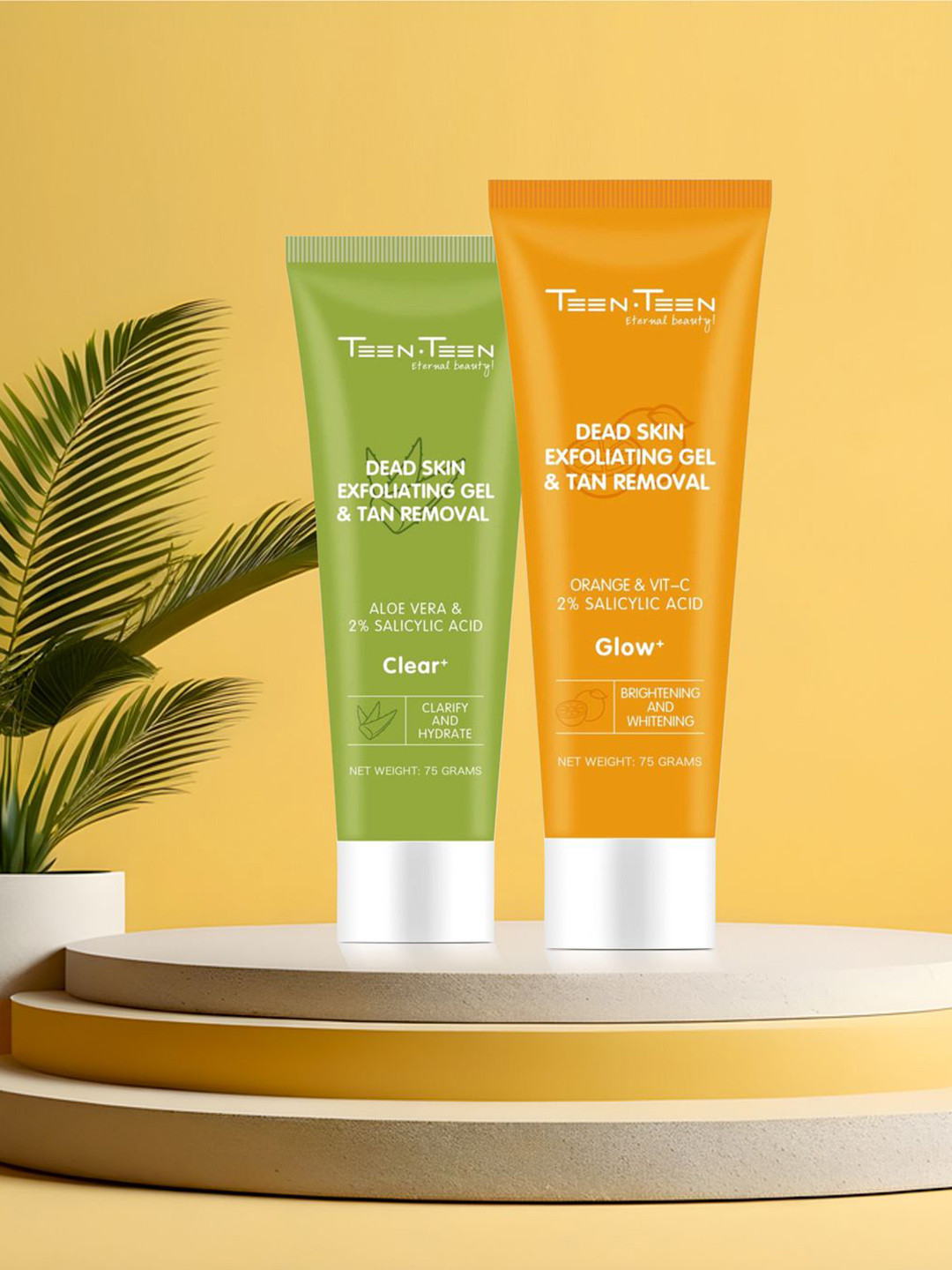 TEEN TEEN COSMETICS Dead Skin Exfoliating Gel & Tan Removal With Vitamin C & Orange - 75 g