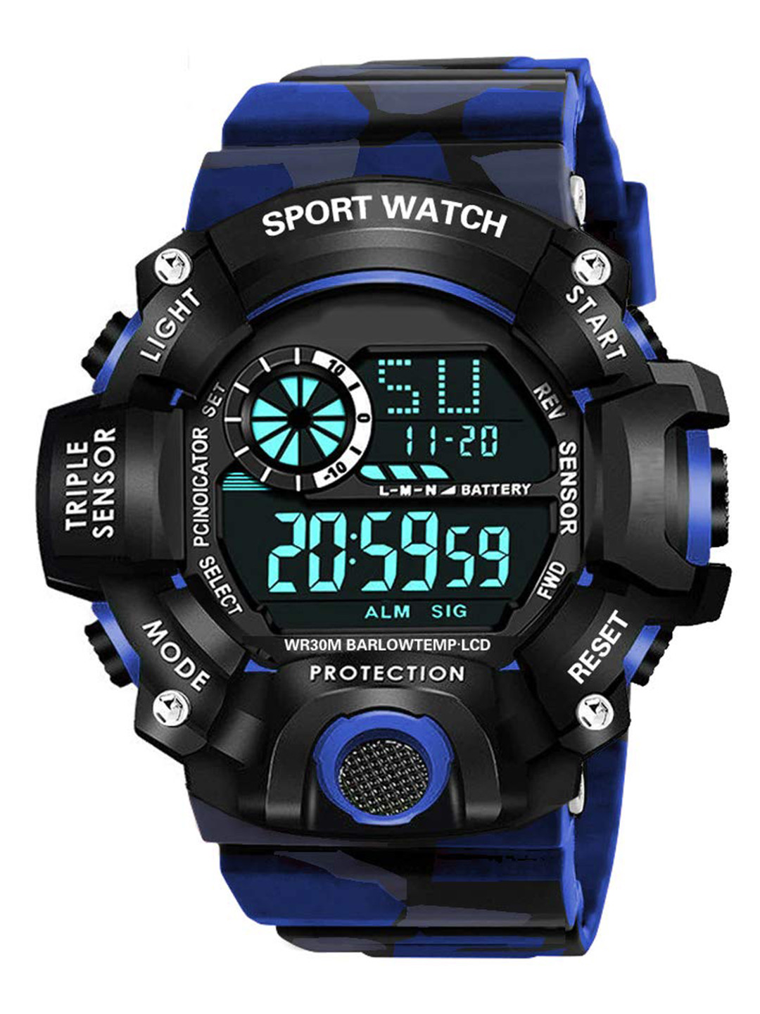 THE SHOPOHOLIC Men Dial & Straps Digital Watch C-Sh-Army-Blue