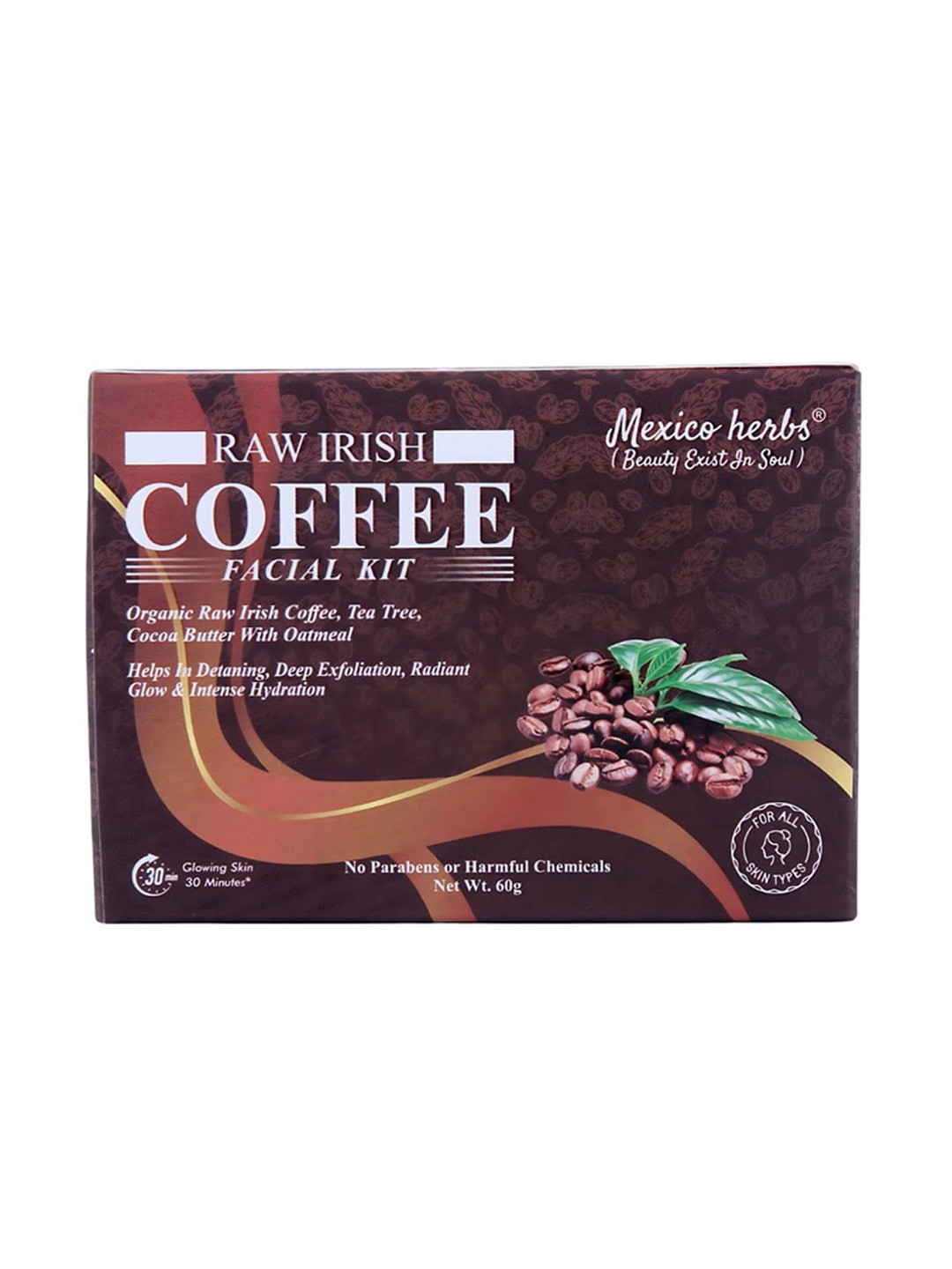 Mexico herbs 6 Step Coffee Facial Kit With Skin Energizing Formula- 60 g