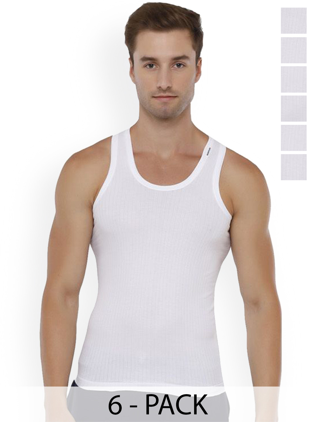 Rupa Men Pack Of 6 100% Cotton Undershirt Innerwear Vest