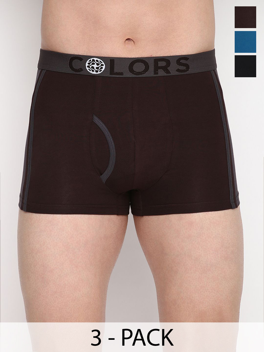 COLORS by Rupa Frontline Pack Of 2 Mid-Rise Short Trunks