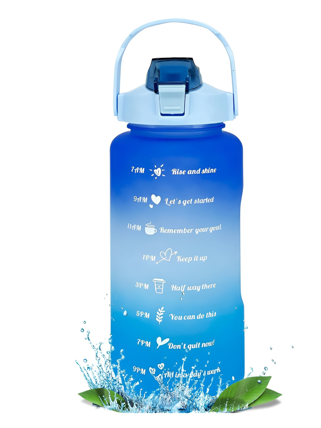 HOUSE OF QUIRK Blue Colourblocked Plastic Spill Proof Sipper - 2L