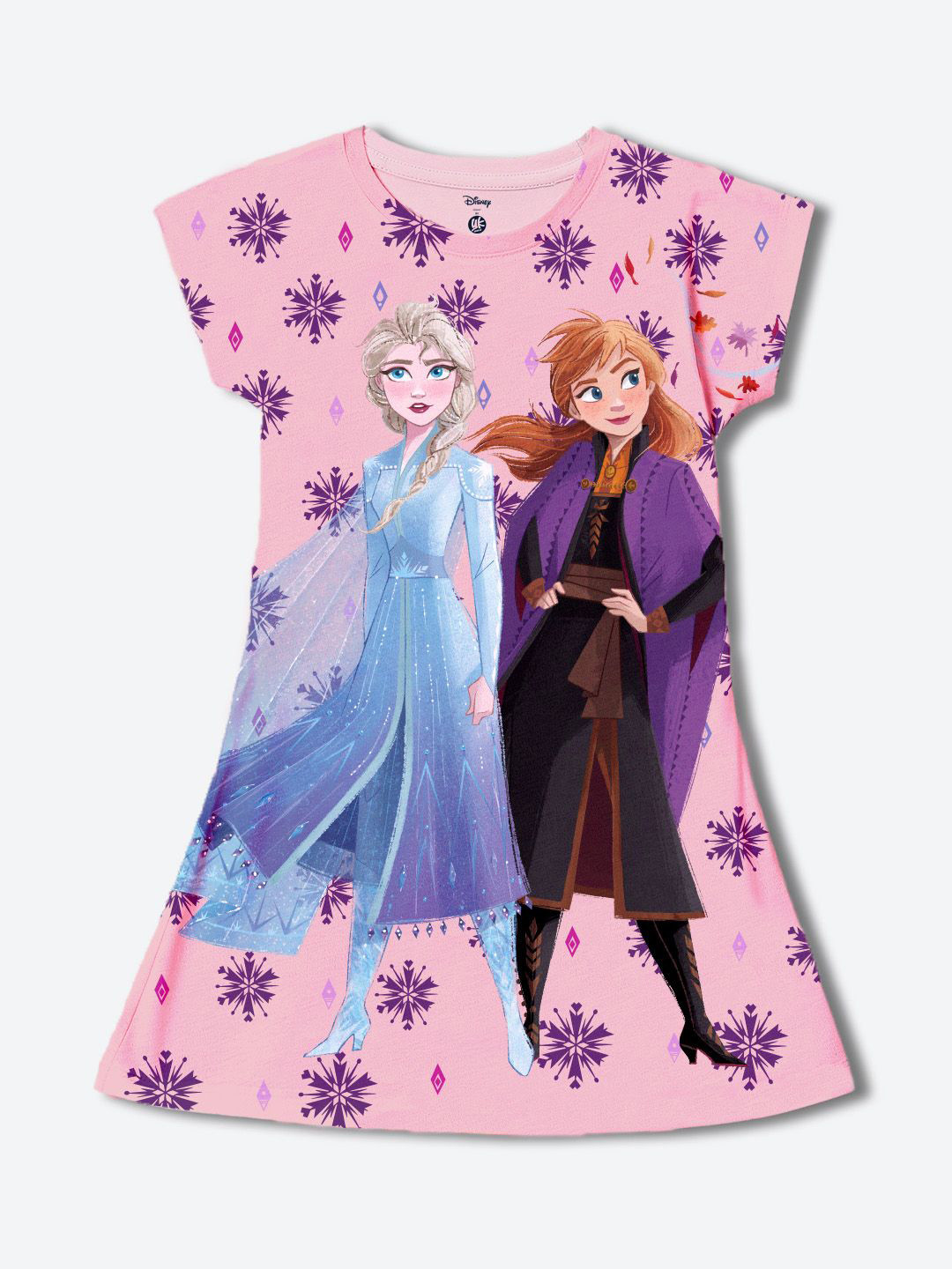 YK Girls Frozen Printed A-Line Dress