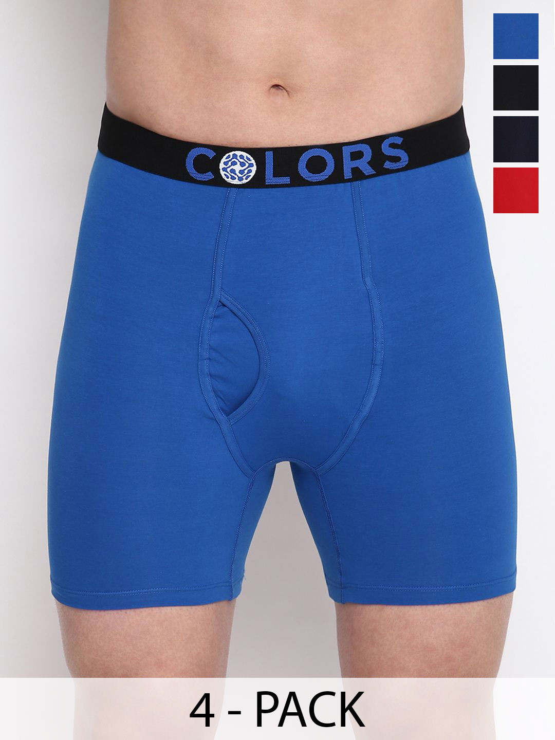 COLORS by Rupa Frontline Men Pack Of 4 Long Trunks