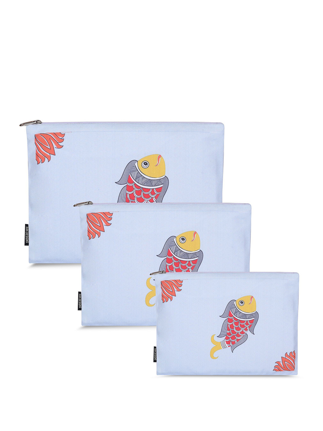 RAK DESIGNS Set of 3 Printed Travel Pouch