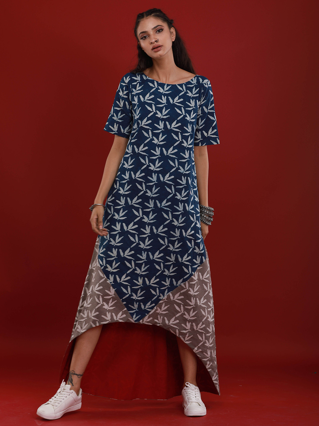 Aapro Women Dabu High Low Dress