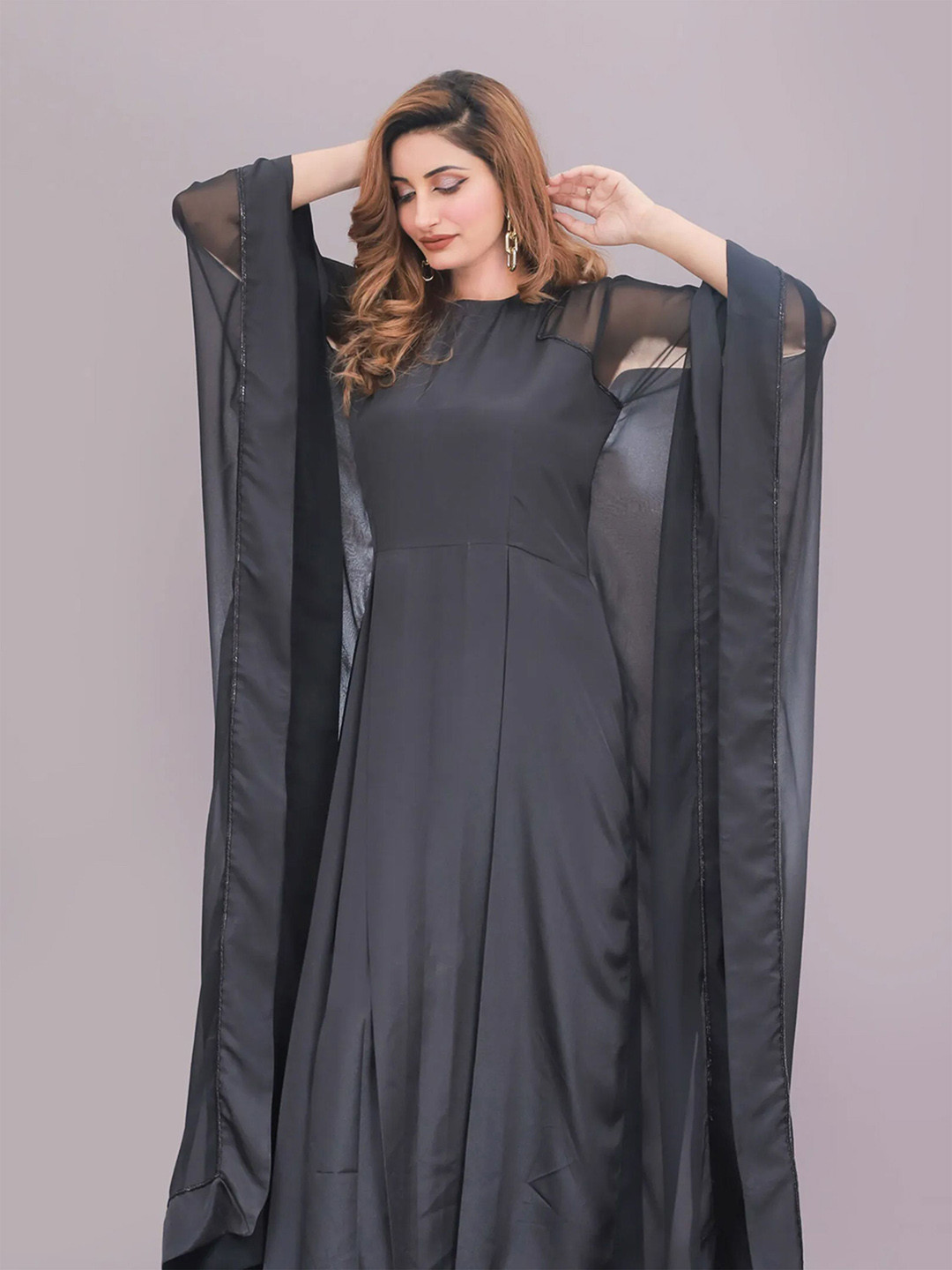 27 Drapes Women Cotton Maxi Kaftan Dress