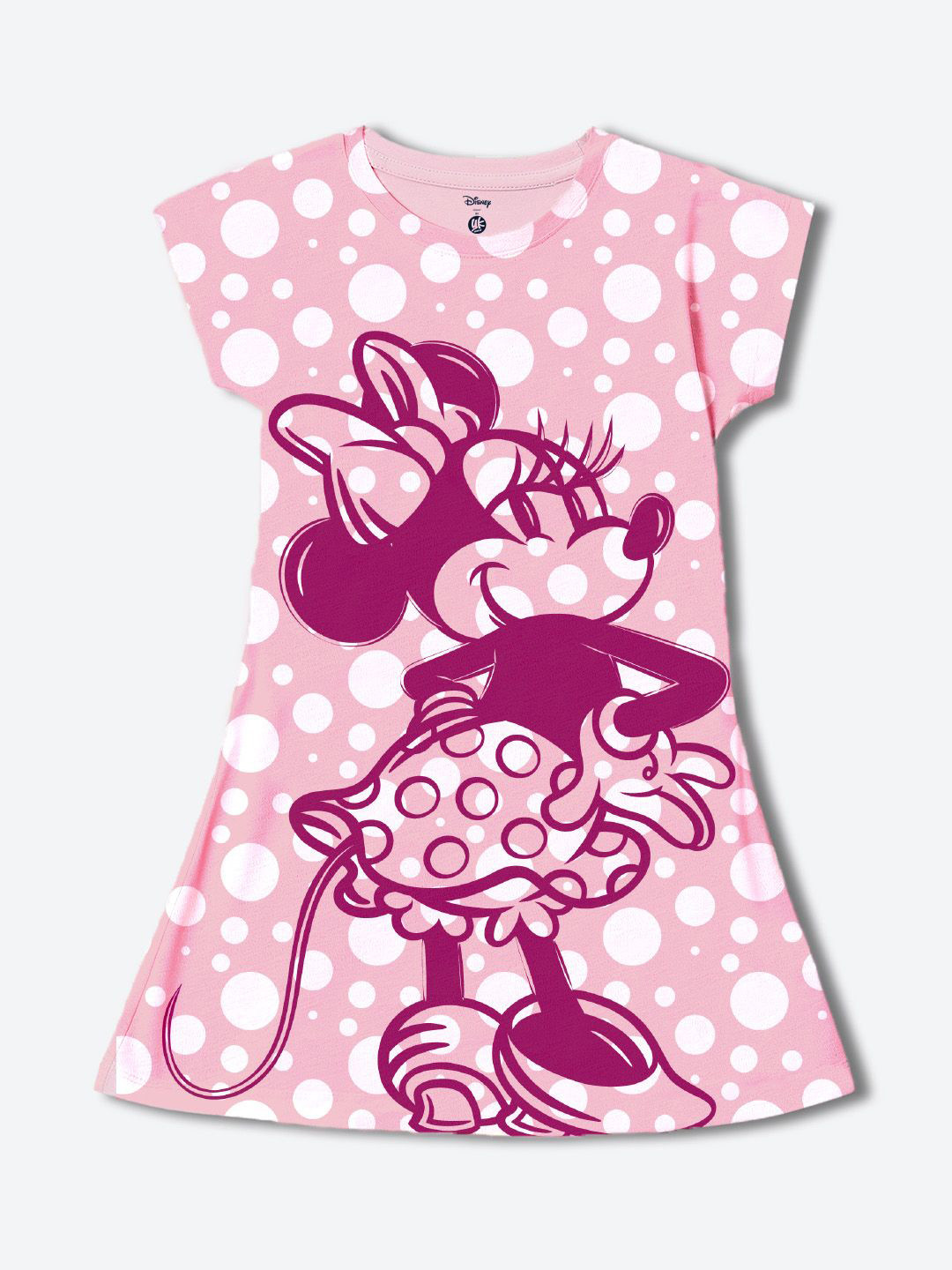 YK Disney Girls Minnie Character Printed A-Line Dress