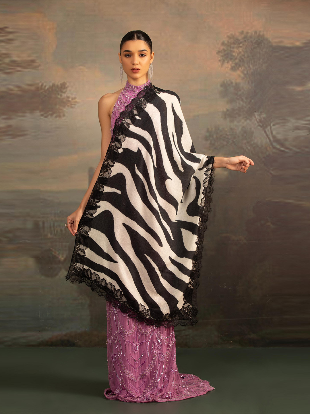 MODARTA Animal Printed Dress Shawl