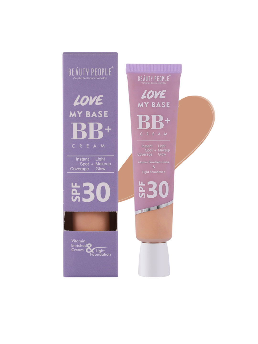 Beauty People Love My Base BB+ Cream With SPF 30 With Almond Oil-30ml-BP03 Hazel Due