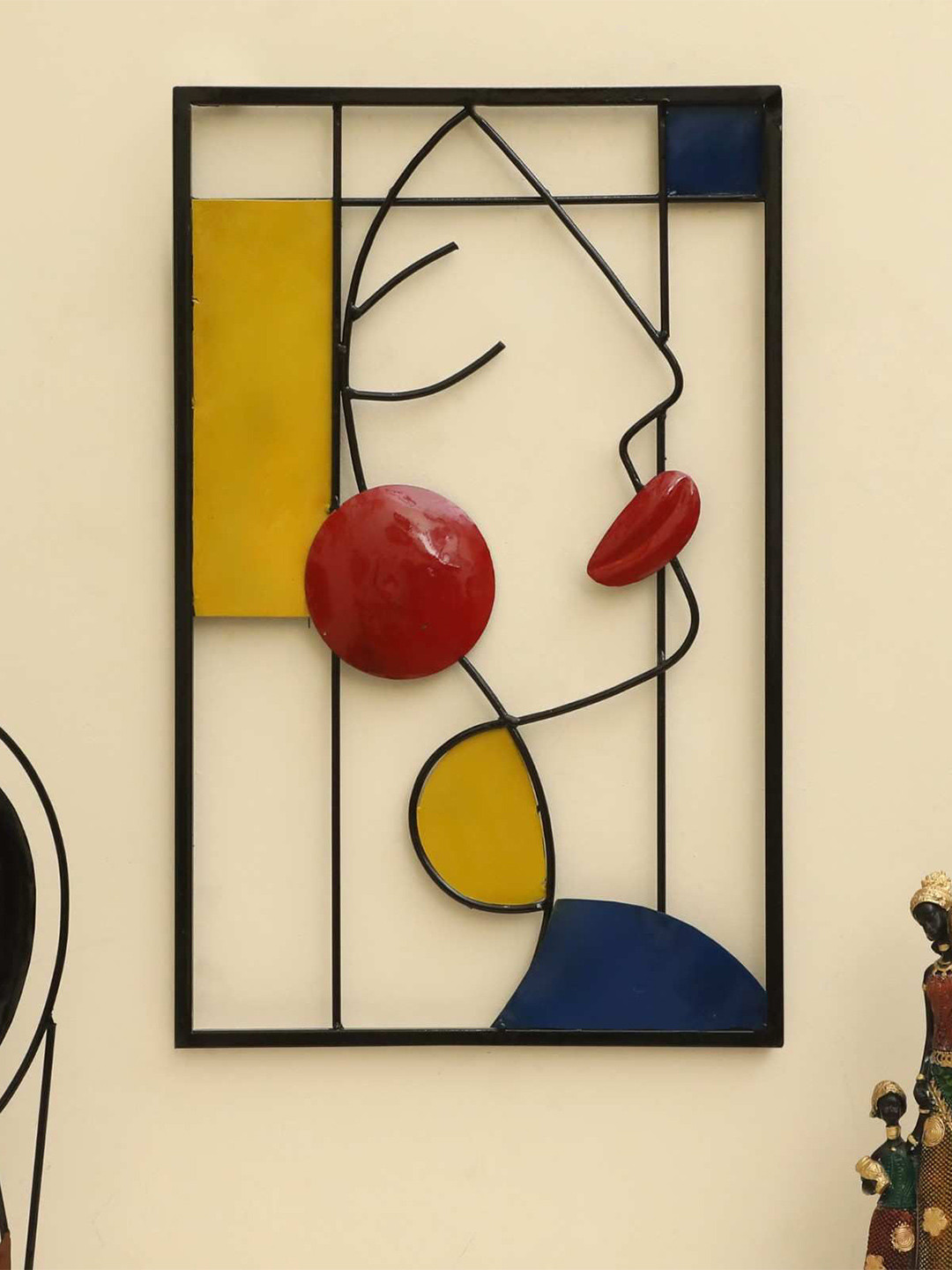 vedas Female, W-Koto Metal Matte Hanging Hall Wall Hangings-22In