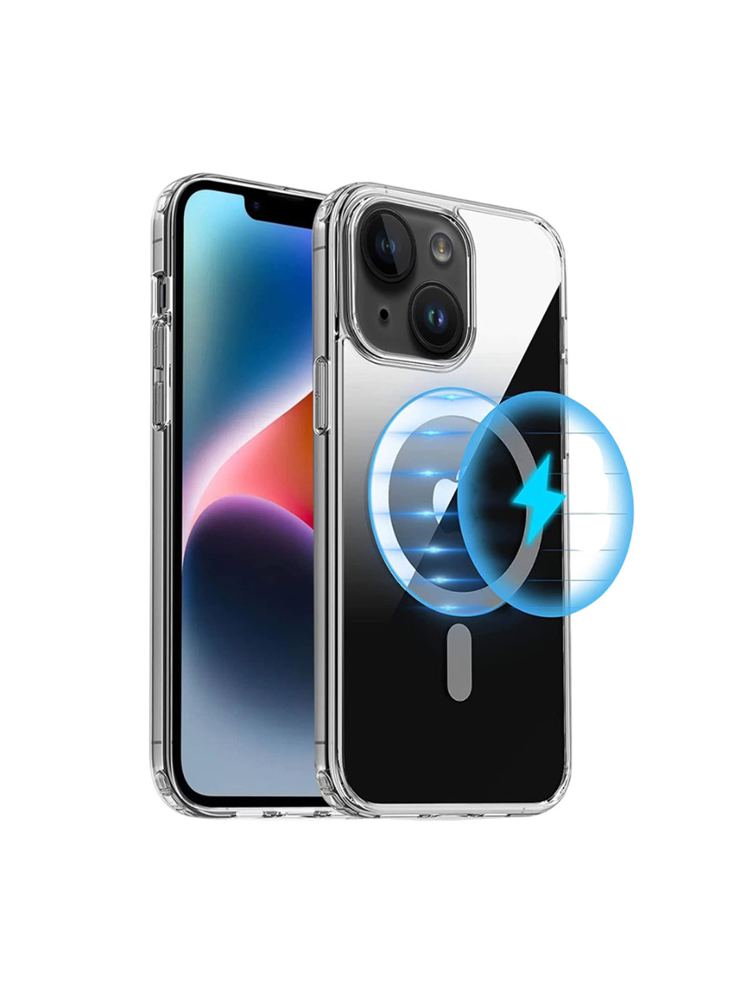 LIRAMARK Magsafe Magnetic Protective Clear iPhone 15 Plus Back Case