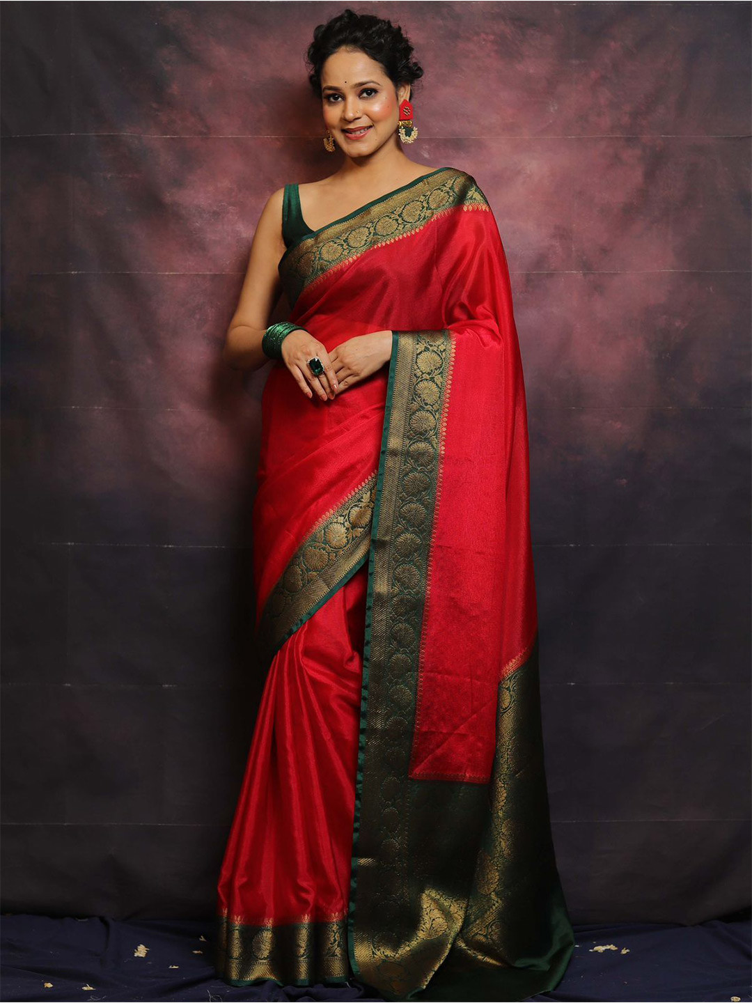 LeeliPeeri Designer Woven Design Border Banarasi Saree