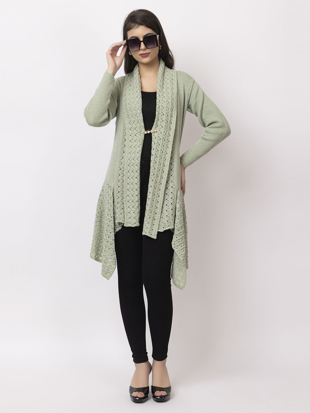 Dadu Dayal Women Longline Tie-Up Shrug