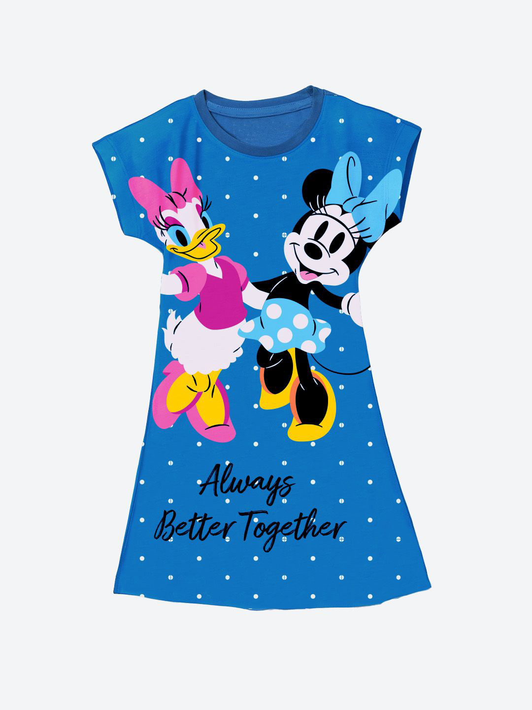 YK Disney Girls Minnie Character Printed A-Line Dress