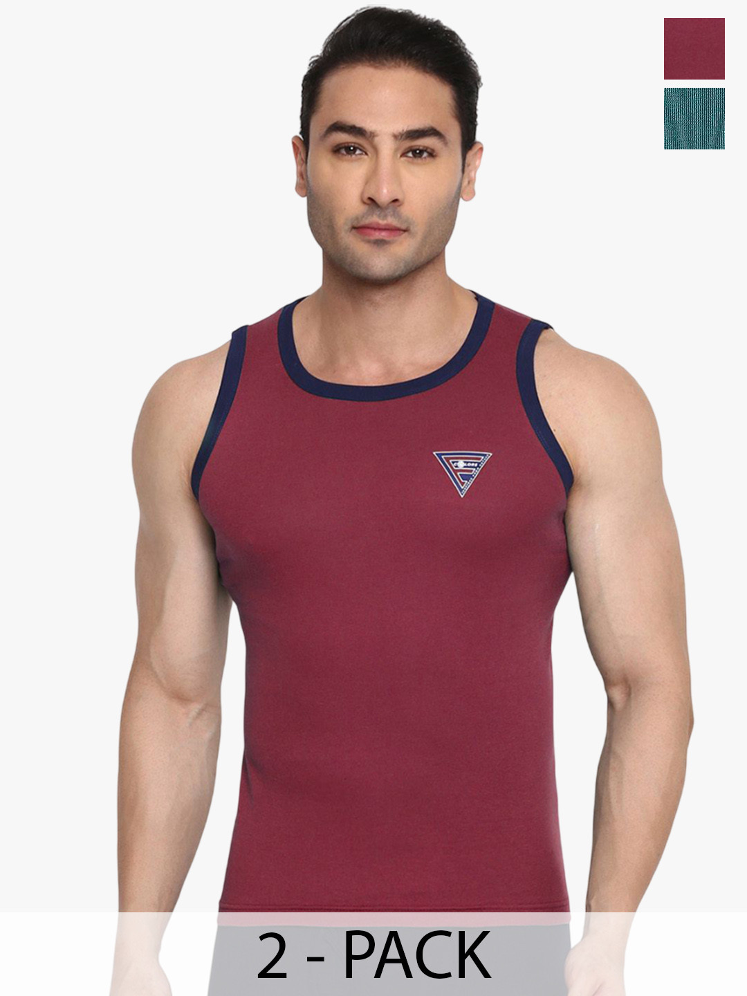 COLORS by Rupa Frontline Pack Of 2 Cotton Innerwear Vests