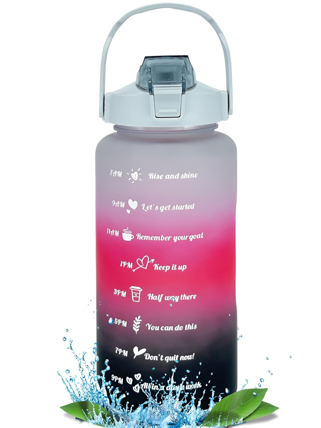 HOUSE OF QUIRK Grey Colourblocked Plastic Spill Proof Sipper - 2L