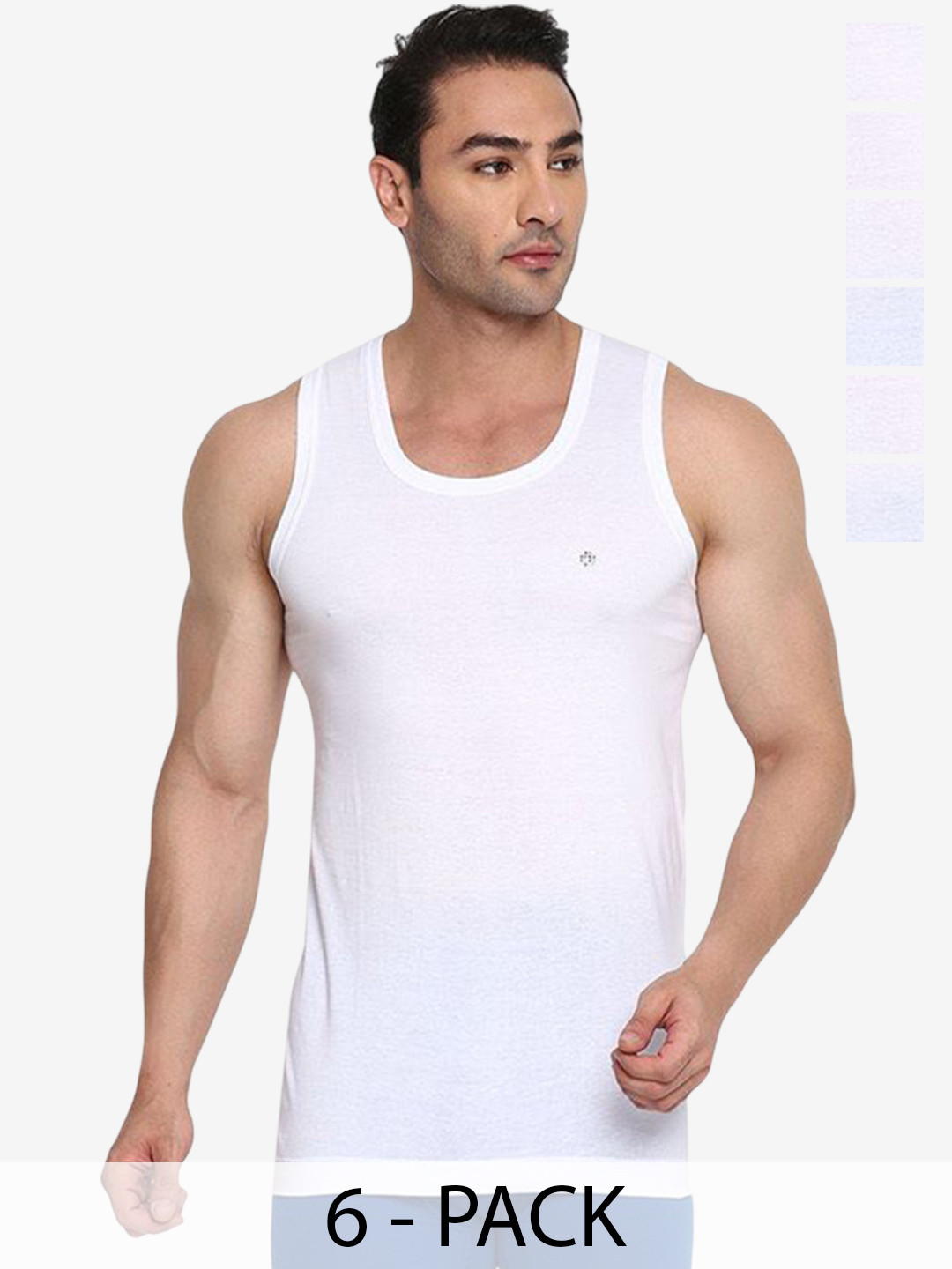 COLORS by Rupa Frontline Men Pack Of 6 Basic Vest
