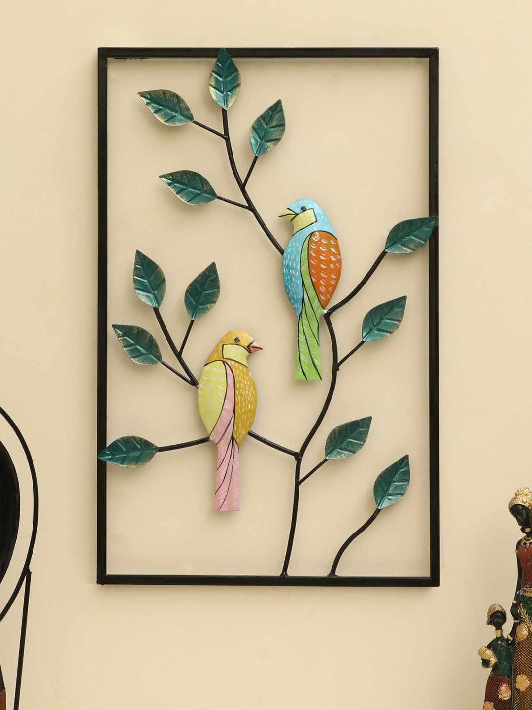 vedas Birds, W-Banko Metal Matte Hanging Hall Wall Hangings-22In