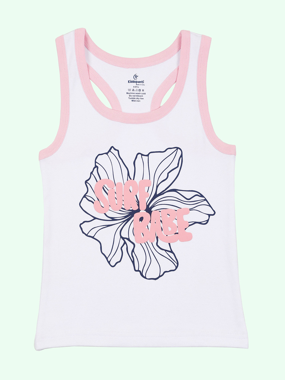 KiddoPanti Girls Floral Printed Tank Top