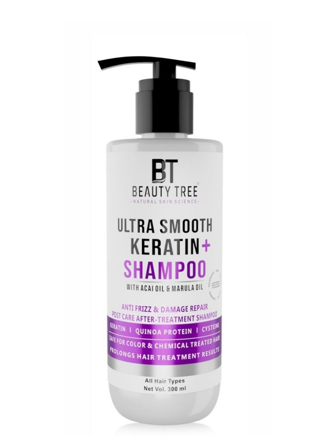 Beauty Tree Ultra Smooth Keratin Plus Shampoo With Acai Oil - 300 ml