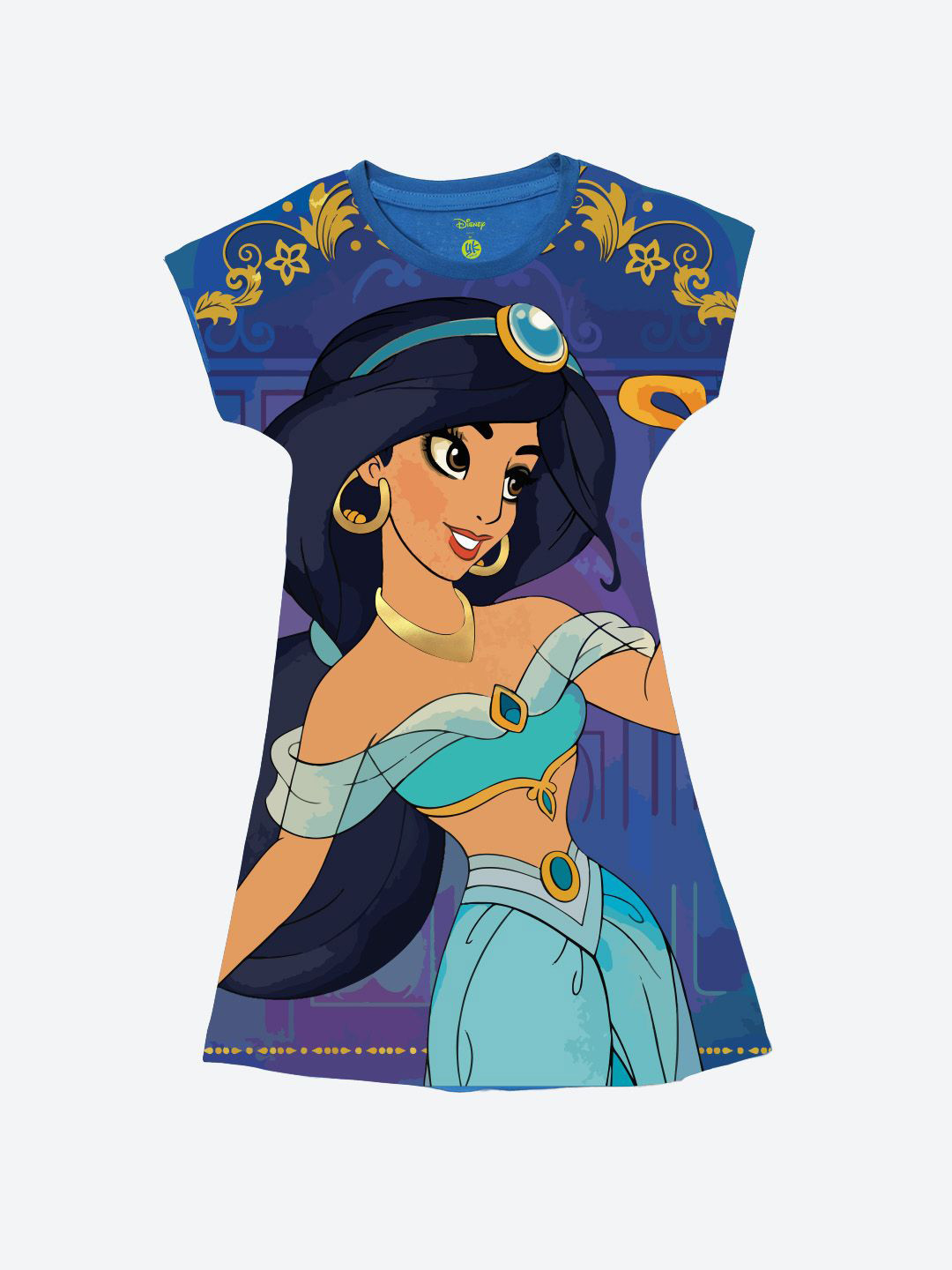 YK Disney Girls Printed A-Line Ready to Wear Dress