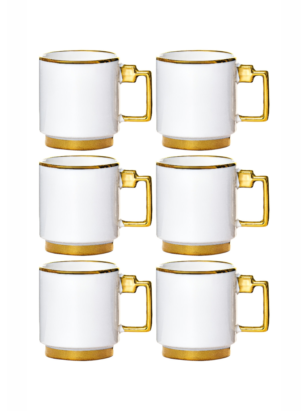 Roxx Cool Aunt White Porcelain Handmade 6 Piece Mugs-180ml
