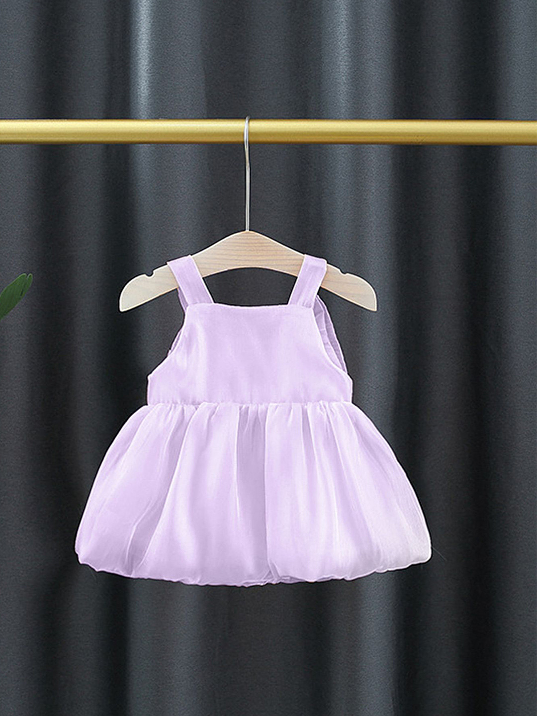 LULU & SKY Girl Shoulder Straps Bow Fit & Flare Dress