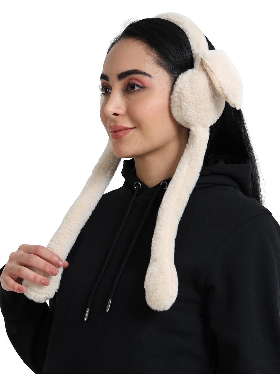 FabSeasons Winter Ear Muffs with Moving Jumping Rabbit Ears