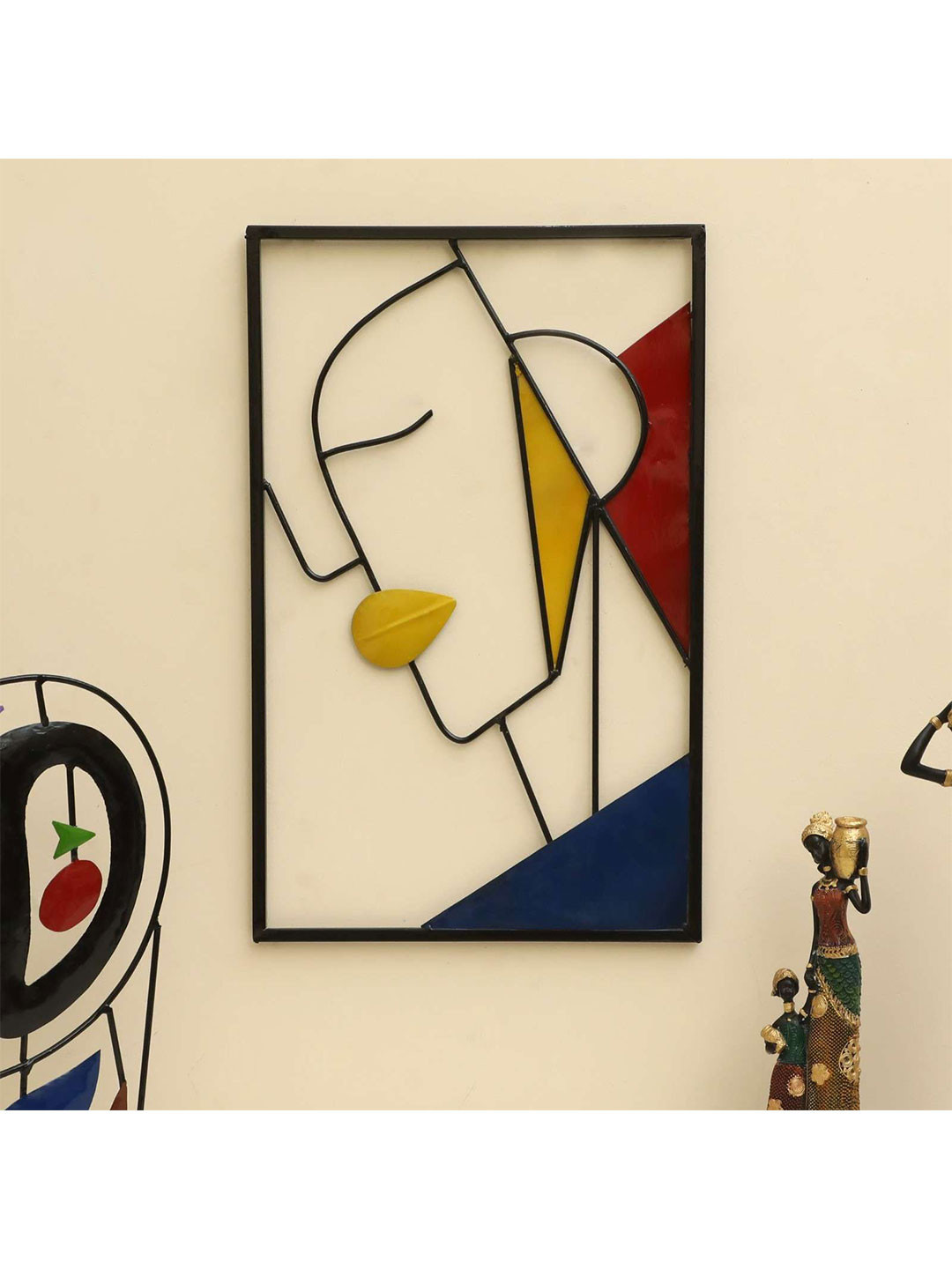 vedas Male, W-Koto Metal Matte Hanging Hall Wall Hangings-22In