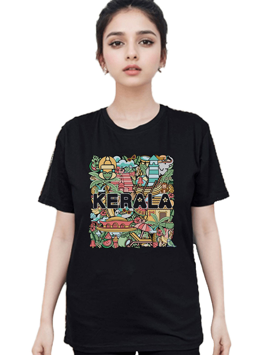 MAATIR DESIGNS Women Printed Cotton Top