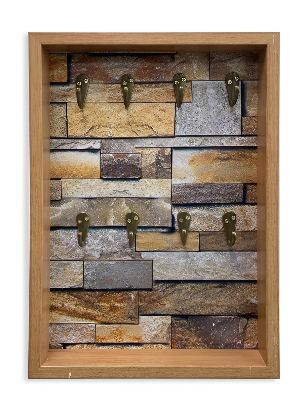 Art Street Brown Wooden Wall Key Holder
