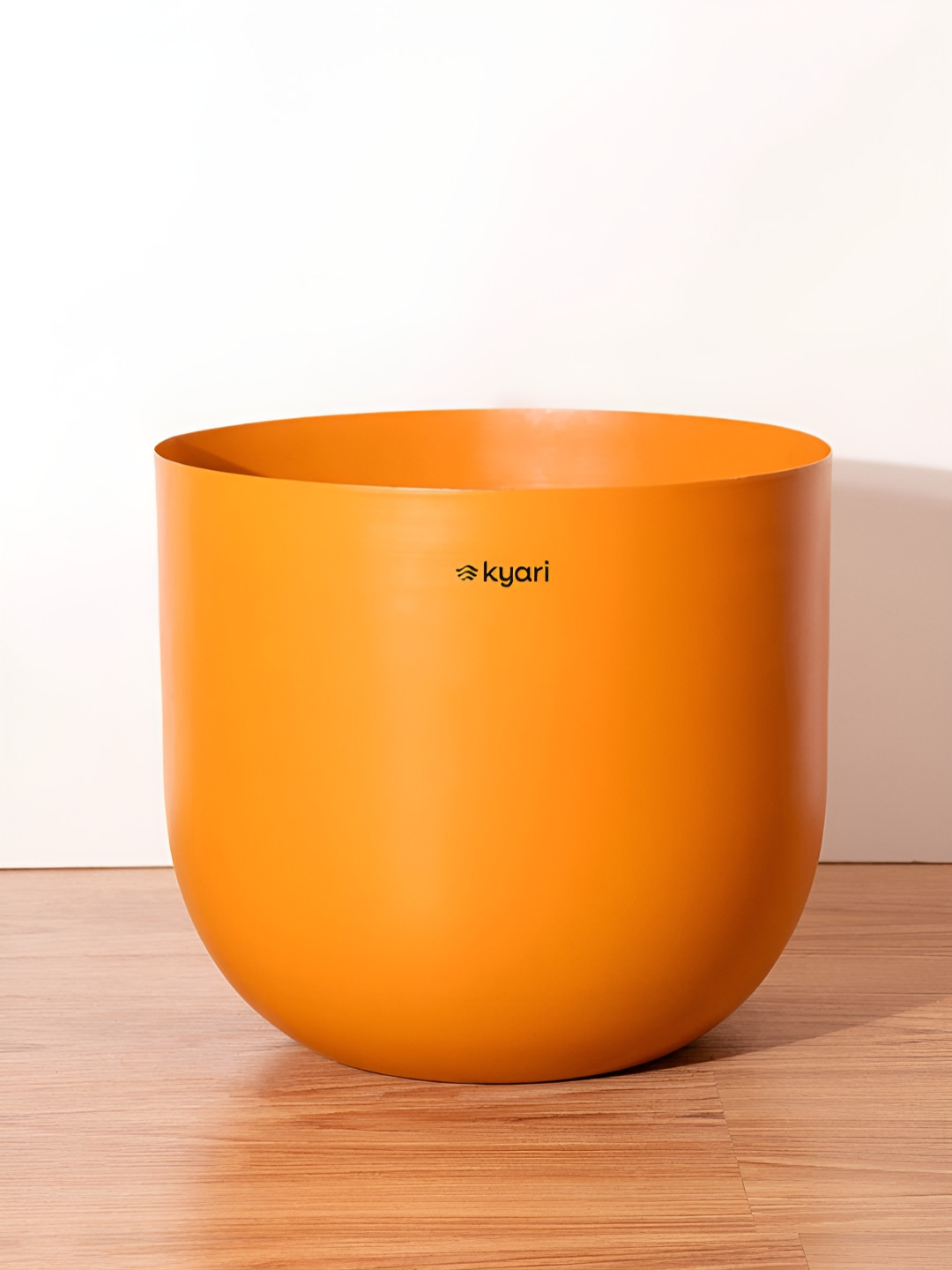 Kyari Orange-Colored & Black Metal Rust Free Planter