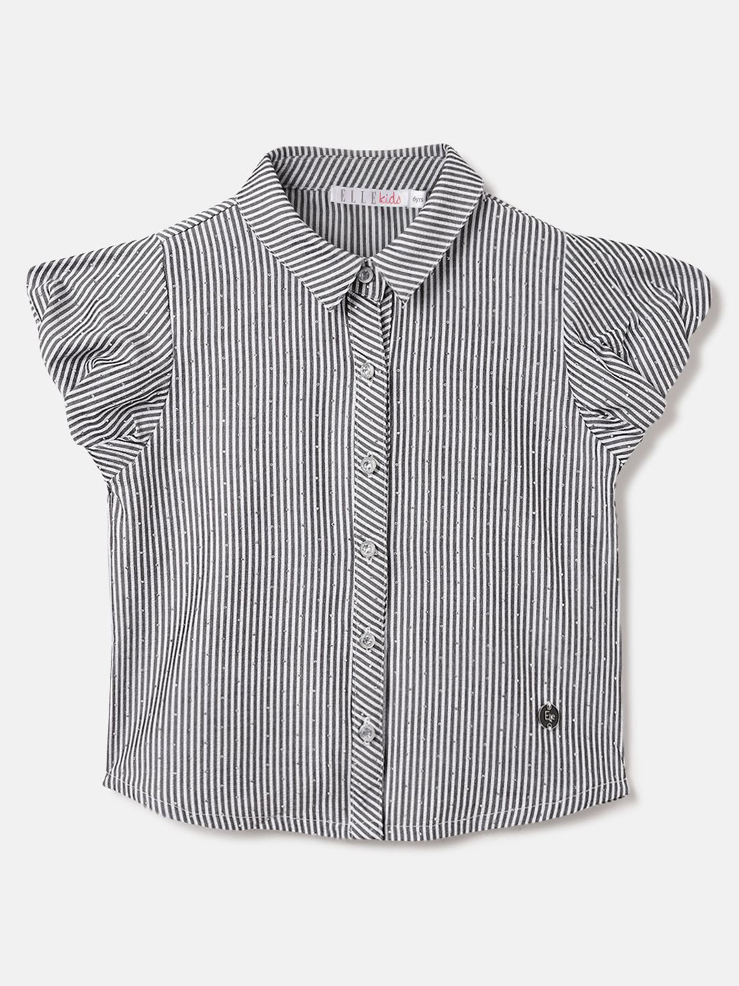 ELLE Fashion Girls Striped Sequined Shirt Style Top