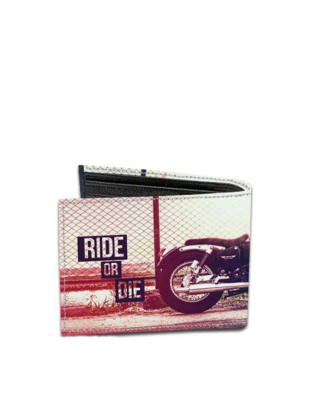 TEMIER Men Typography Printed Canvas Two Fold Wallet