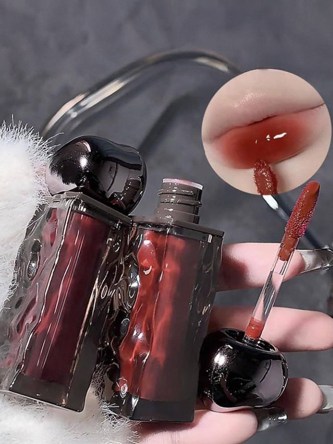 VBA Watery Mirror Lip Glaze Moisturizing Long Lasting Lipstick - 10 ml Mountain Peach