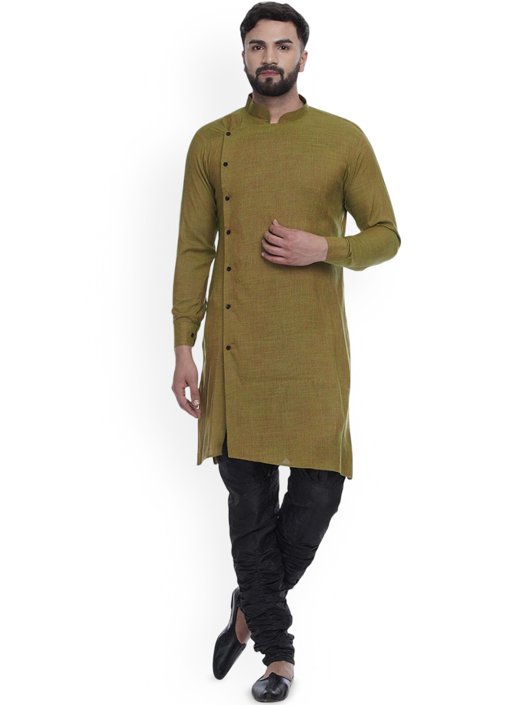 VEERA PARIDHAAN Mandarin Collar Straight Kurta