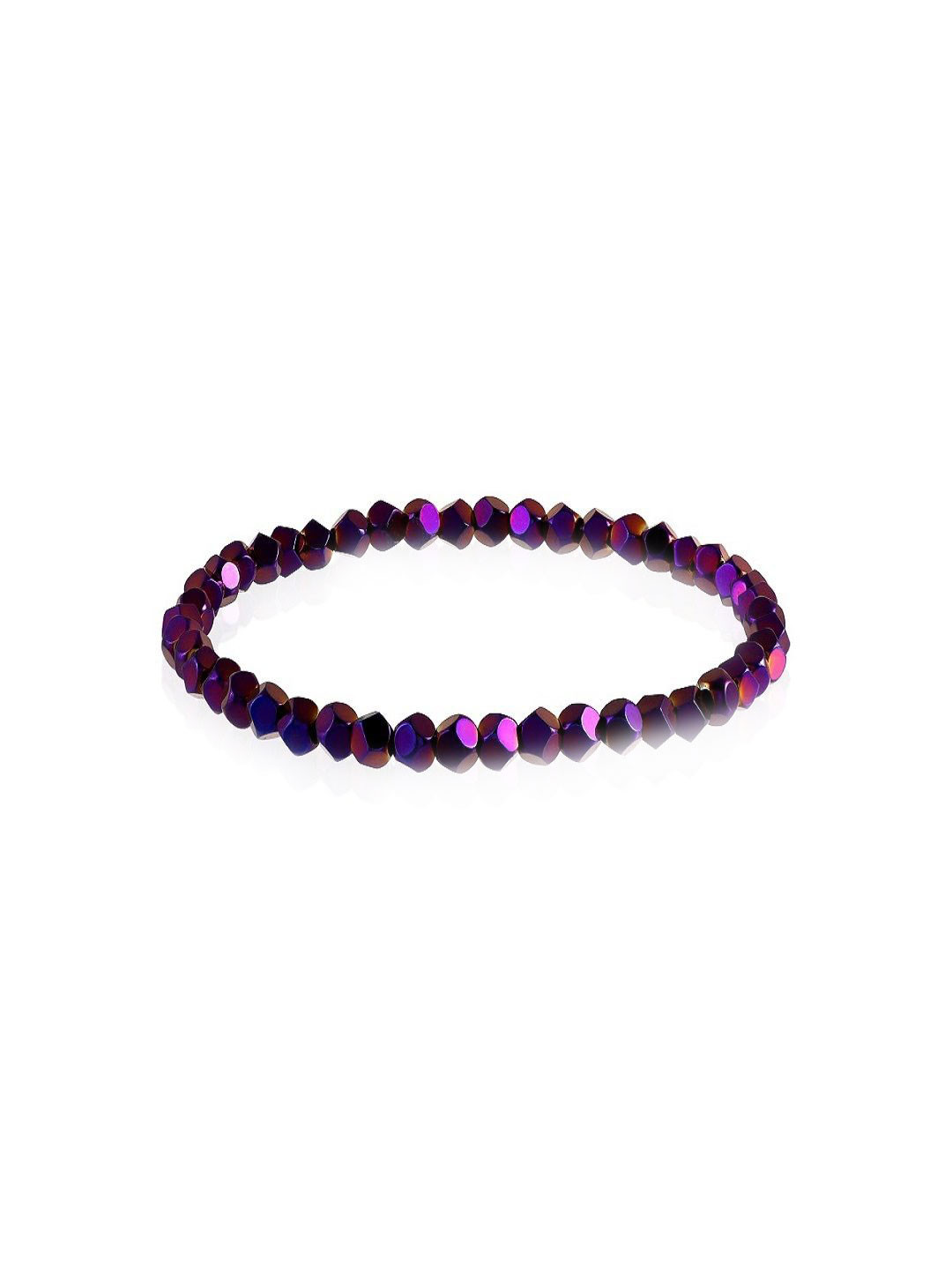 Nirvana Unisex Hematite Star Cut Elasticated Bracelet