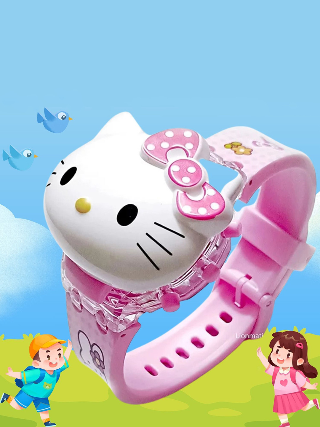 SWADESI STUFF Kids Dial & Straps Digital Automatic Watch 3D KITTY 99