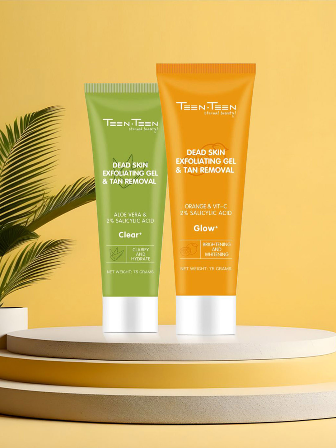 TEEN TEEN COSMETICS Dead Skin Exfoliating Gel & Tan Removal With Aloe Vera - 75 g